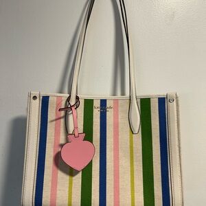 Kate Spade Multicolor Striped Tote Bag